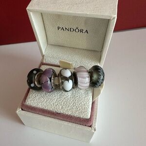 Pandora Women's 5 Murano glass charms